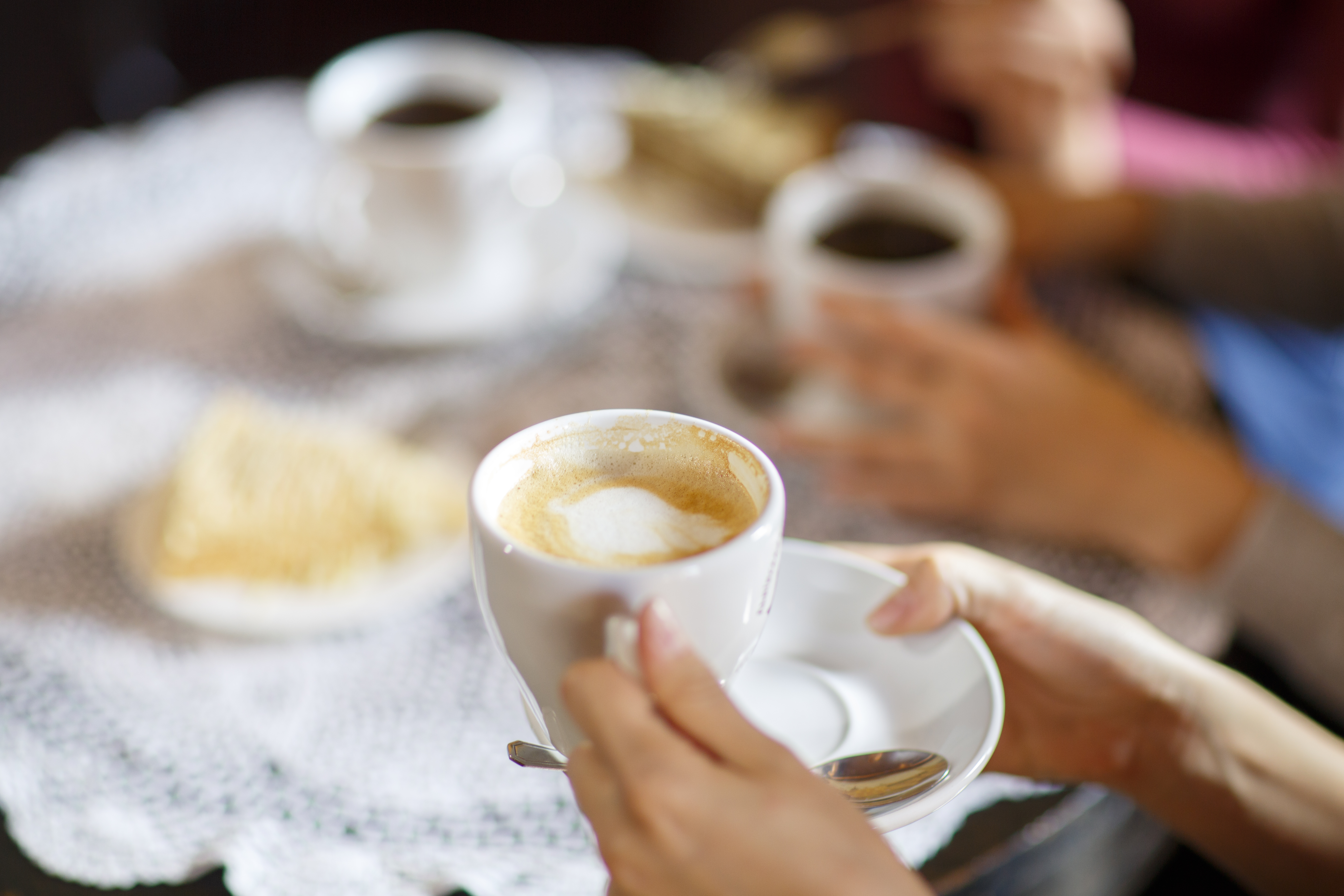 Kaffekop med kaffe i