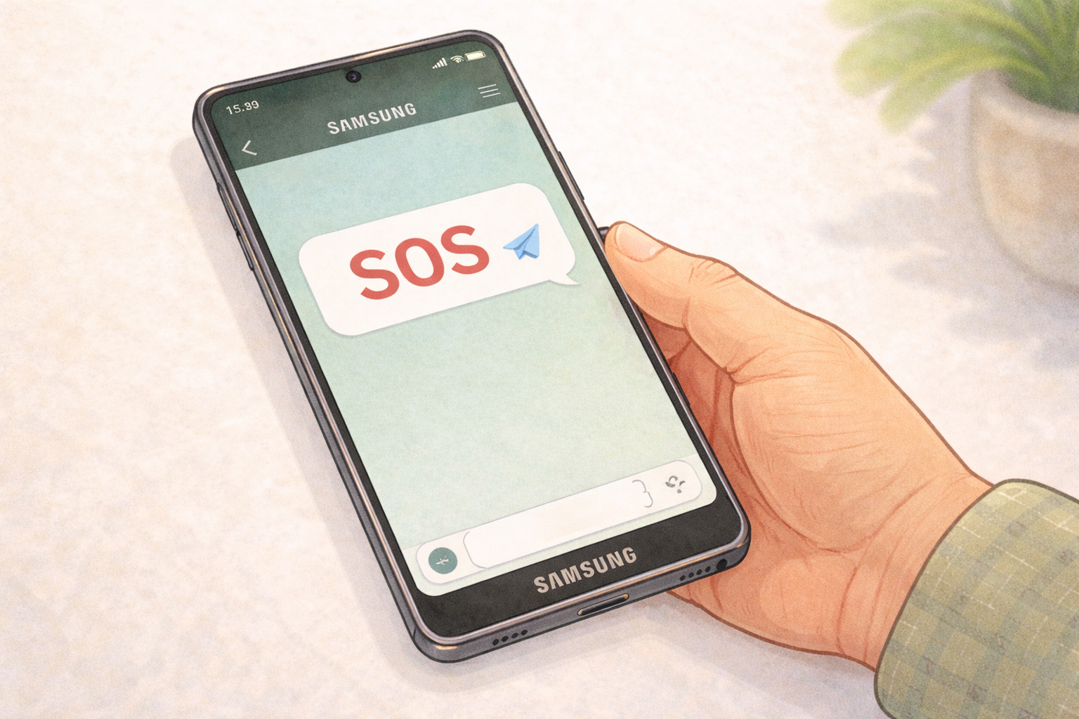 Vejledning til nødkald på android telefon